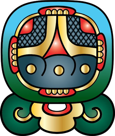 Drawing of the day name Aq'ab'al